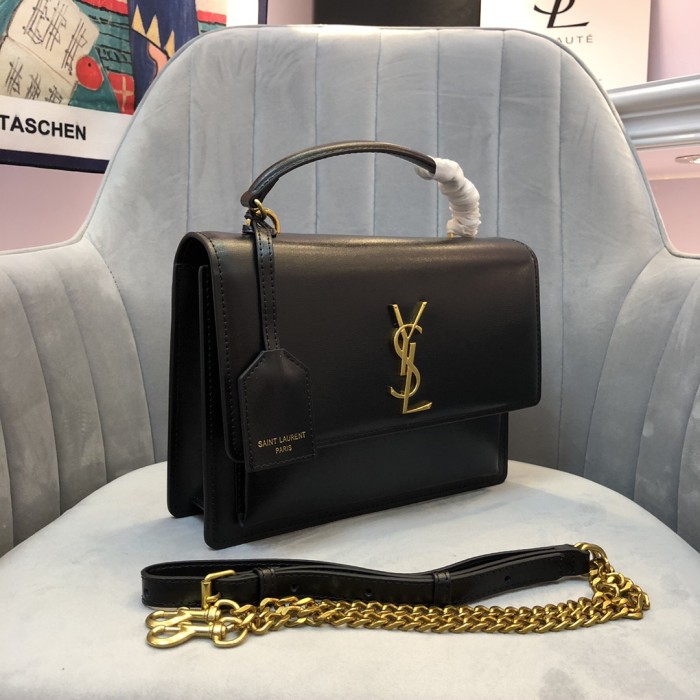 YSL SUNSET MEDIUM TOP HANDLE IN SMOOTH LEATHER