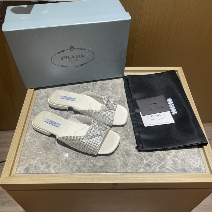 Prada shoes diamond flat bottom 1.5CM sandal 005