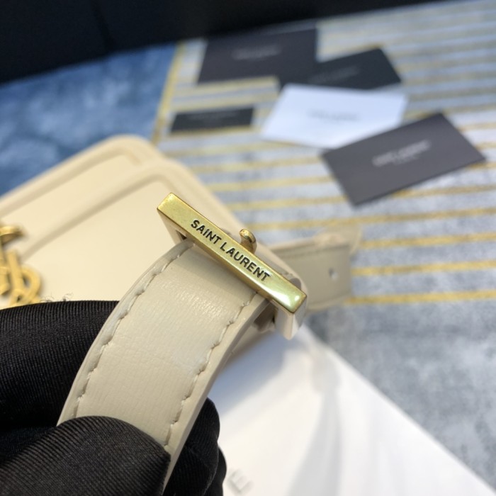 YSL SOLFERINO SMALL SATCHEL IN BOX SAINT LAURENT LEATHER