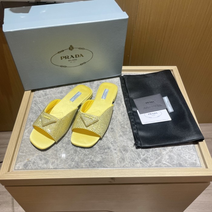 Prada shoes diamond flat bottom 1.5CM sandal 005