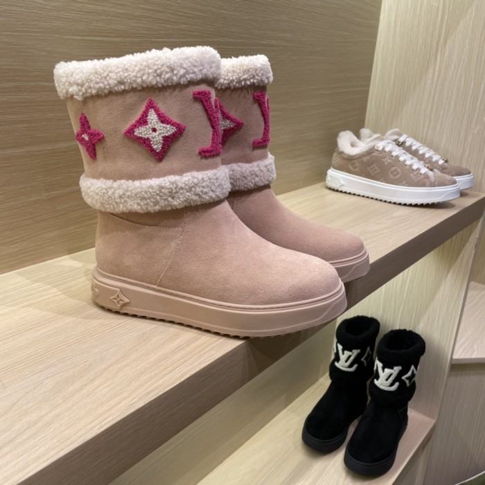 Louis Vuitton SNOWDROP FLAT ANKLE BOOT shoes LV004