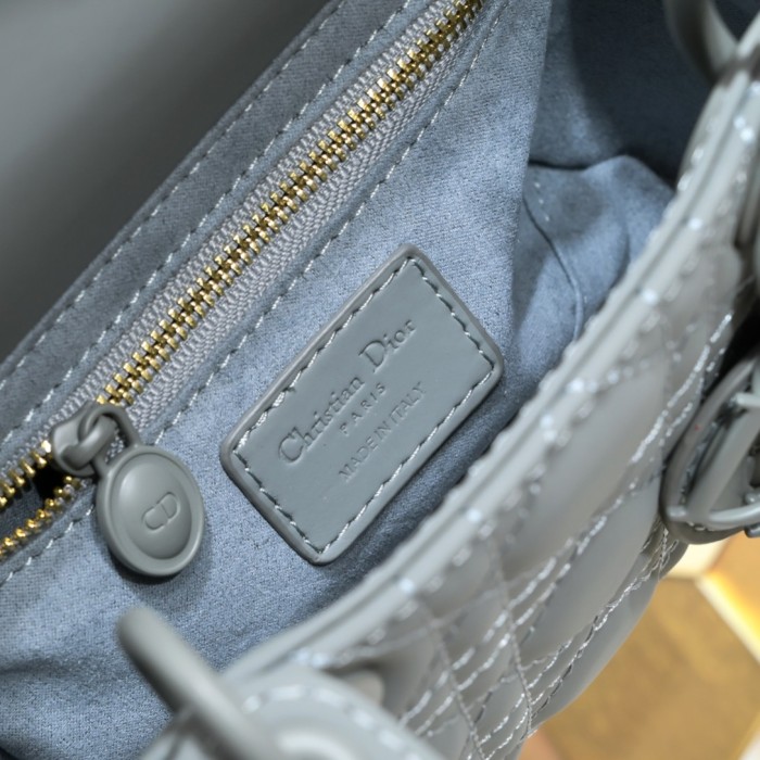 Mini Lady Dior Bag Grey Matte LM051 17cm