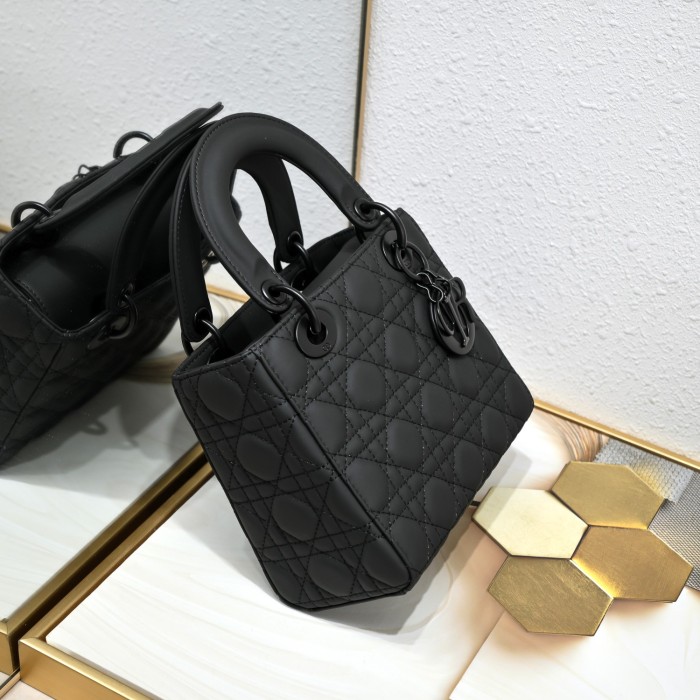 Small Lady Dior My ABCDior Bag Black Matte LM061 20cm