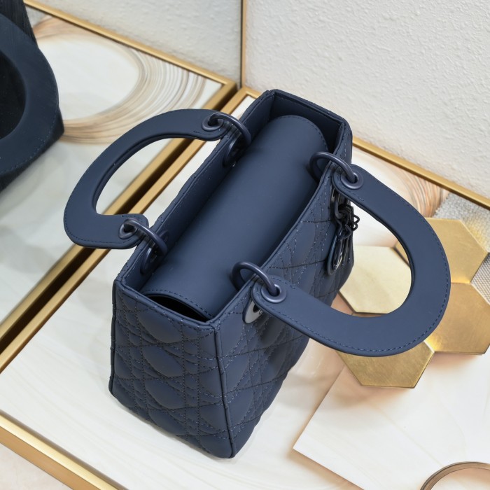Small Lady Dior My ABCDior Bag Blue Matte LM061 20cm