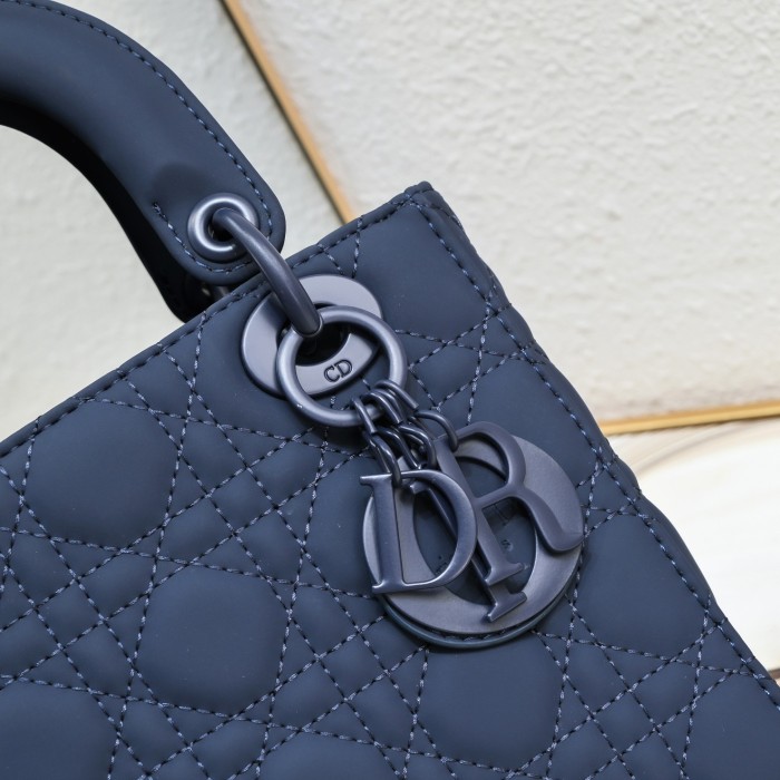 Small Lady Dior My ABCDior Bag Blue Matte LM061 20cm