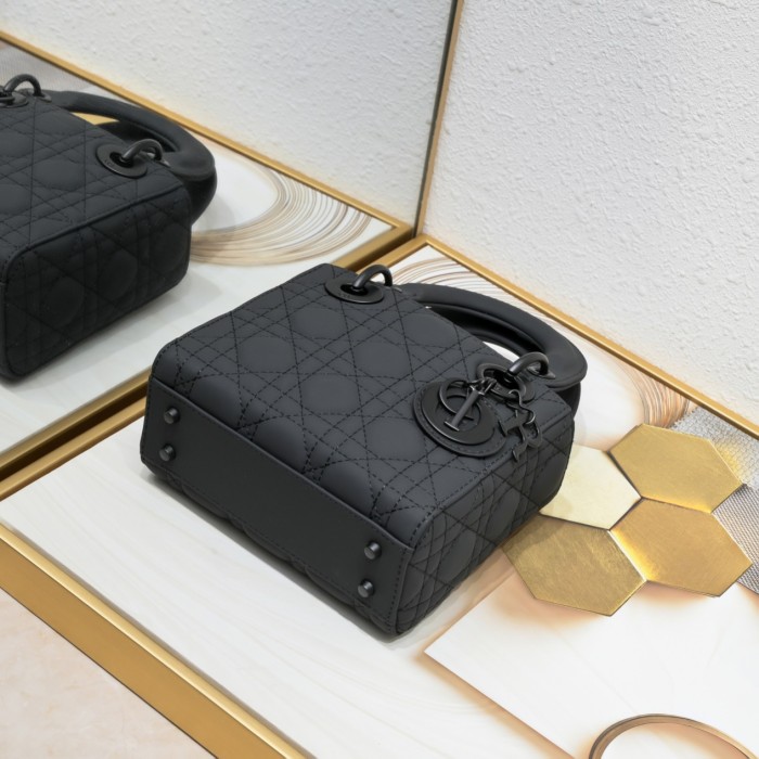 Mini Lady Dior Bag Black Matte LM051 17cm