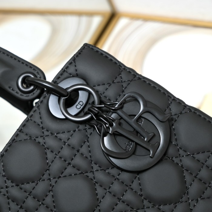 Small Lady Dior My ABCDior Bag Black Matte LM061 20cm