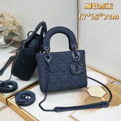 Mini Lady Dior Bag Blue Matte LM051 17cm