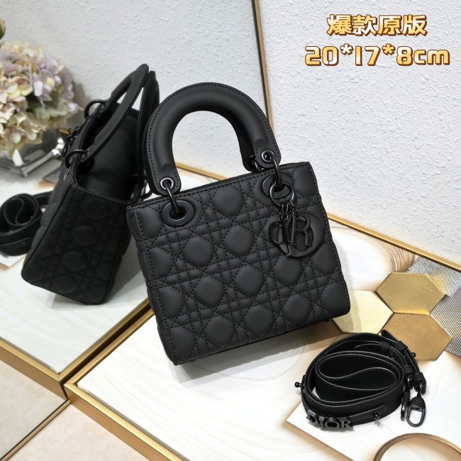 Small Lady Dior My ABCDior Bag Black Matte LM061 20cm