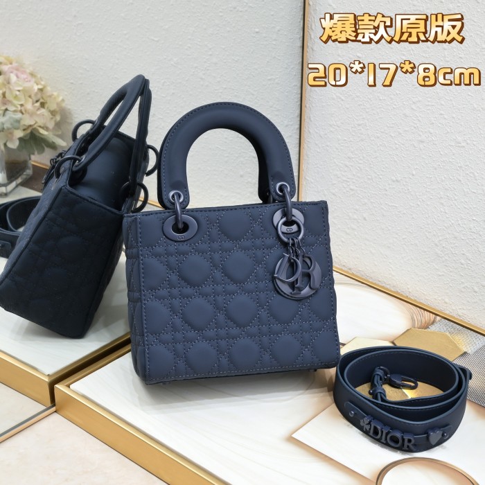 Small Lady Dior My ABCDior Bag Blue Matte LM061 20cm