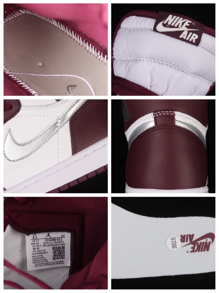 Air Jordan 1 Retro High OG“Bordeaux” 555088-611