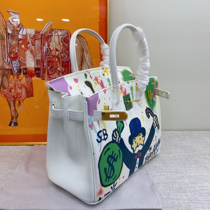 Hermes BIRKIN Painting XYZ053 30cm 02