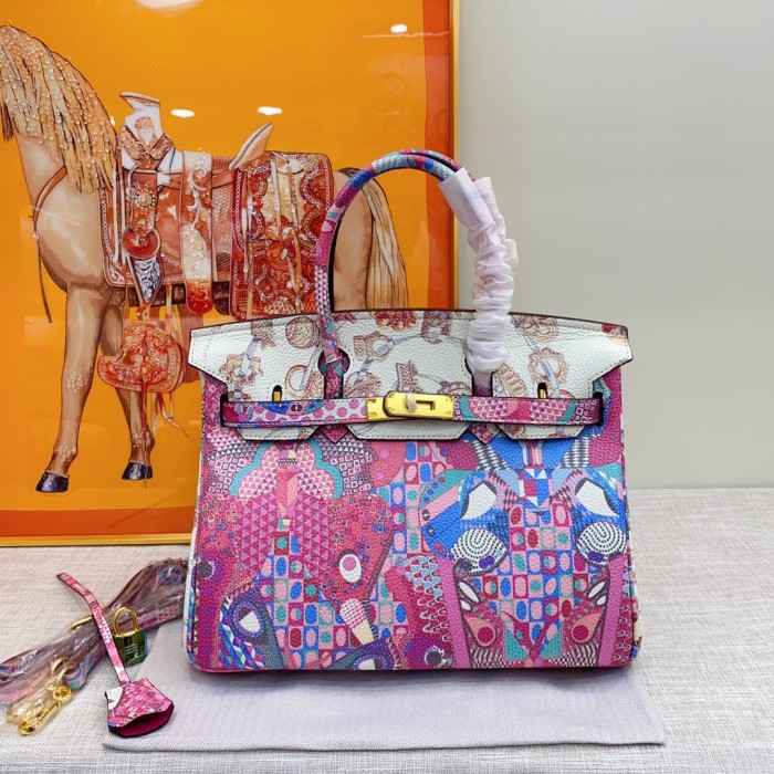 Hermes BIRKIN Painting XYZ053 30cm 02