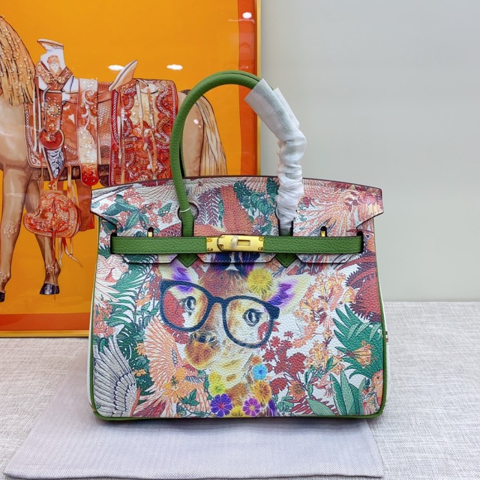 Hermes BIRKIN Painting XYZ053 30cm 02