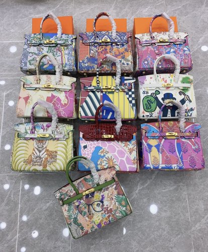 Hermes BIRKIN Painting XYZ053 30cm 02