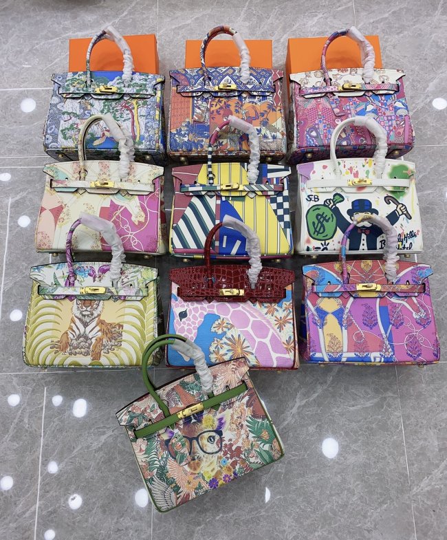 Hermes BIRKIN Painting XYZ053 30cm 02