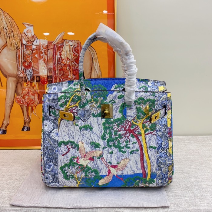 Hermes BIRKIN Painting XYZ053 30cm 02