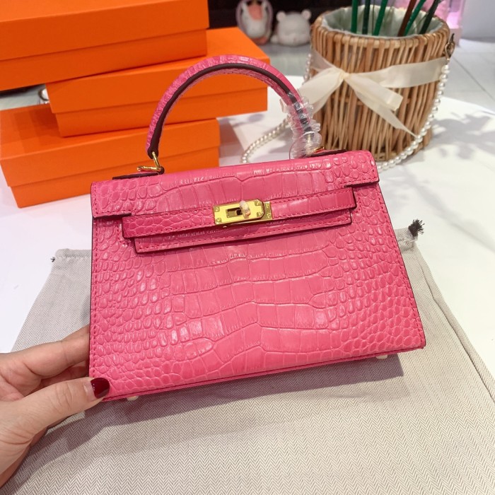 Hermes Kelly 2 Crocodile print XYZ091 22cm