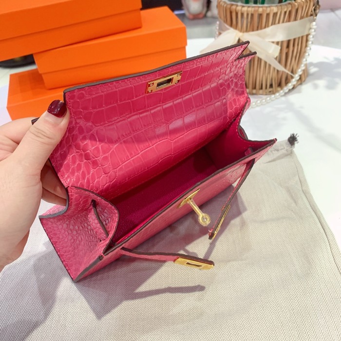 Hermes Kelly 2 Crocodile print XYZ091 22cm
