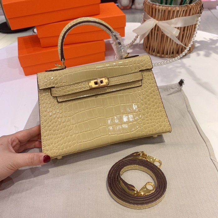 Hermes Kelly 2 Crocodile print XYZ091 22cm