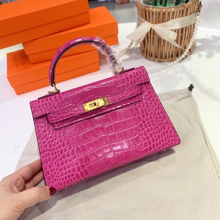 Hermes Kelly 2 Crocodile print XYZ091 22cm
