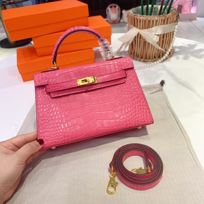 Hermes Kelly 2 Crocodile print XYZ091 22cm