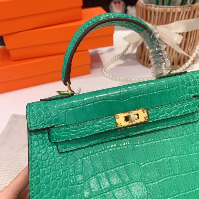 Hermes Kelly 2 Crocodile print XYZ091 22cm