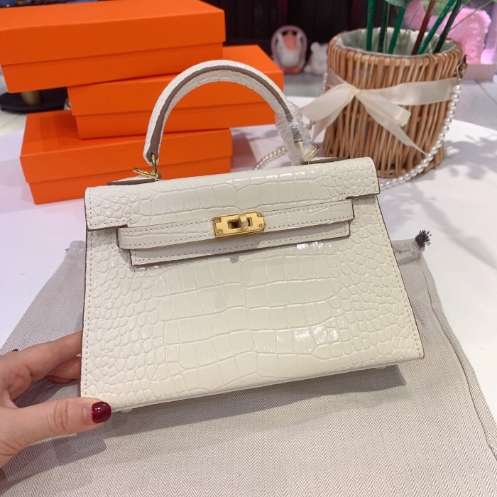 Hermes Kelly 2 Crocodile print XYZ091 22cm
