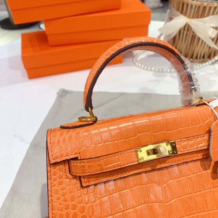 Hermes Kelly 2 Crocodile print XYZ091 22cm