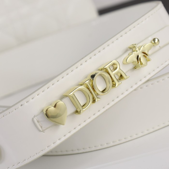 Small Lady Dior My ABCDior Bag White patent leather CD2026 XB081 20cm