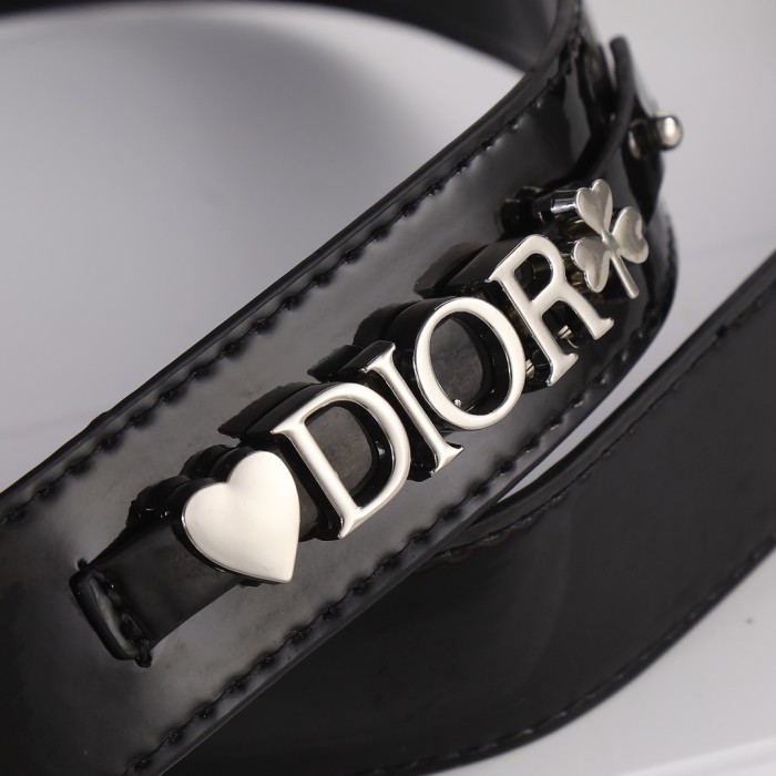 Small Lady Dior My ABCDior Bag Black silver patent leather CD2026 XB081 20cm