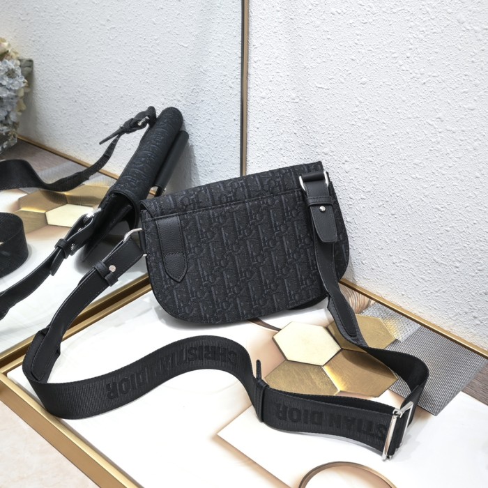 Saddle Bag Black print 1088 LM581 23cm