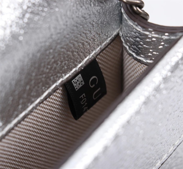 Dionysus Super Mini Bag Silver 476432 LM051 16.5cm