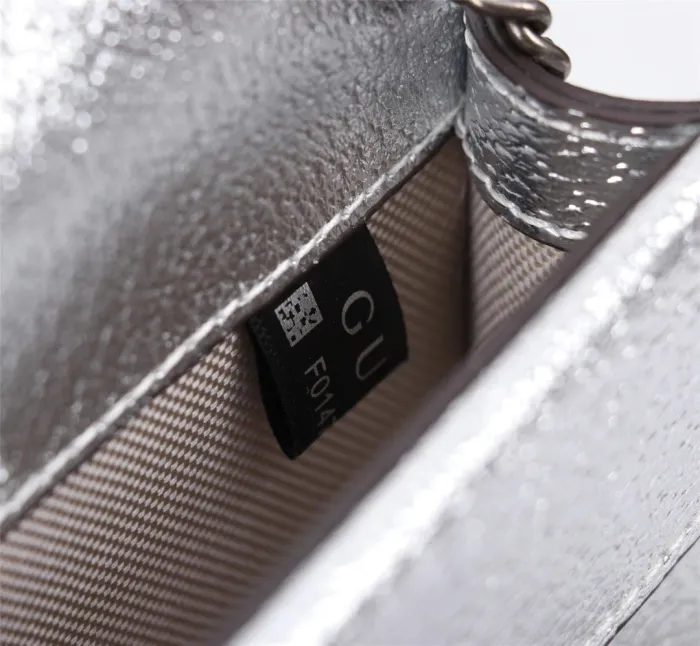 Dionysus Super Mini Bag Silver 476432 LM051 16.5cm