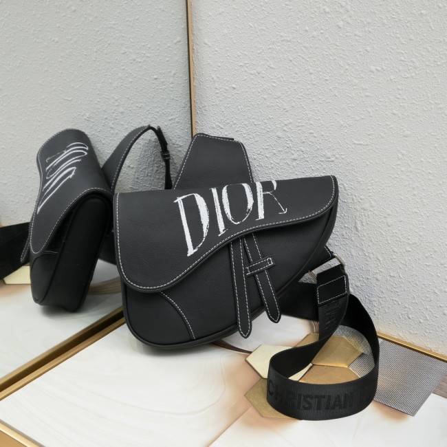 Saddle Bag Black silk screen CD-1040 XB032 28cm