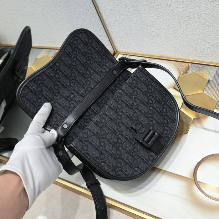 Mini Dior Tears Gallop Bag Black print 1070 XB002 20.5cm