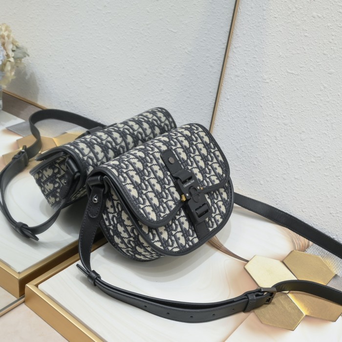 Mini Dior Tears Gallop Bag Blue print 1070 XB002 20.5cm