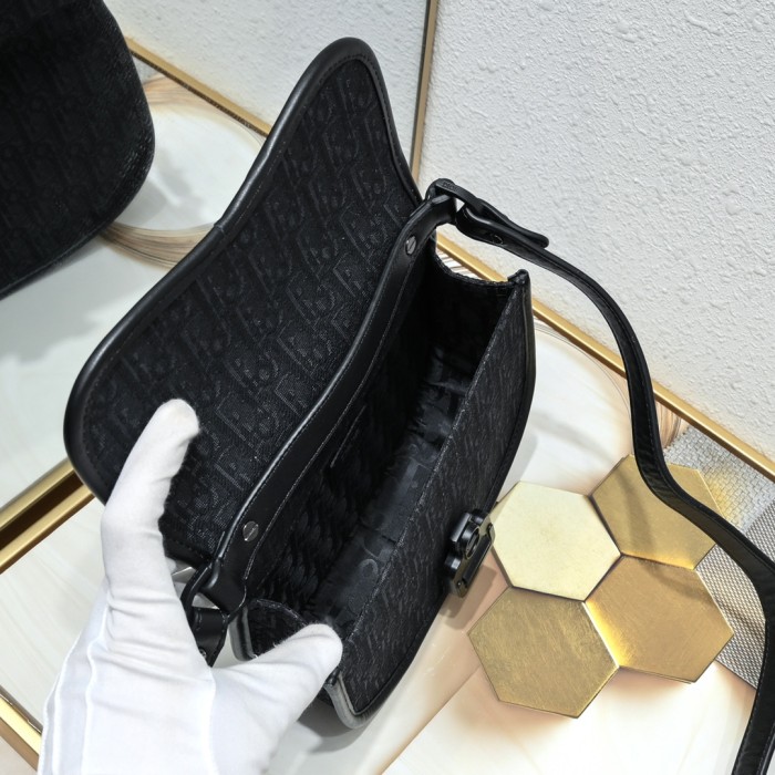 Mini Dior Tears Gallop Bag Black print 1070 XB002 20.5cm