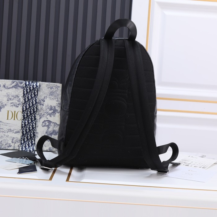 Large Rider Backpack Black canvas 6601 LM032 30cm