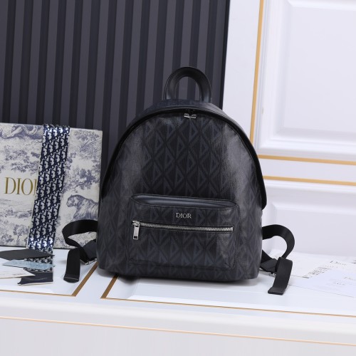 Small Rider Backpack Black canvas 6601 LM022 28cm