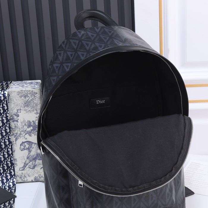 Large Rider Backpack Black canvas 6601 LM032 30cm