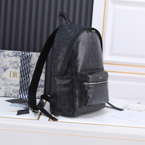 Large Rider Backpack Black canvas 6601 LM032 30cm