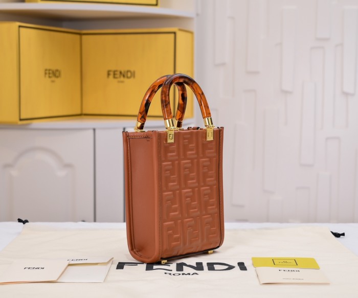 Sunshine Mini Tote Bag Brown 3370 LM041 13cm