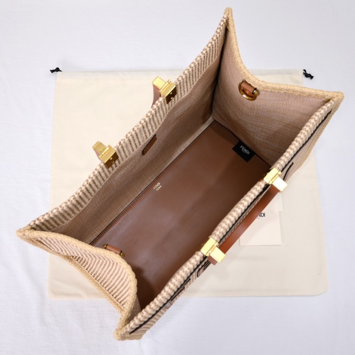 Sunshine Large Tote Bag Beige straw 9917 LM042 40cm
