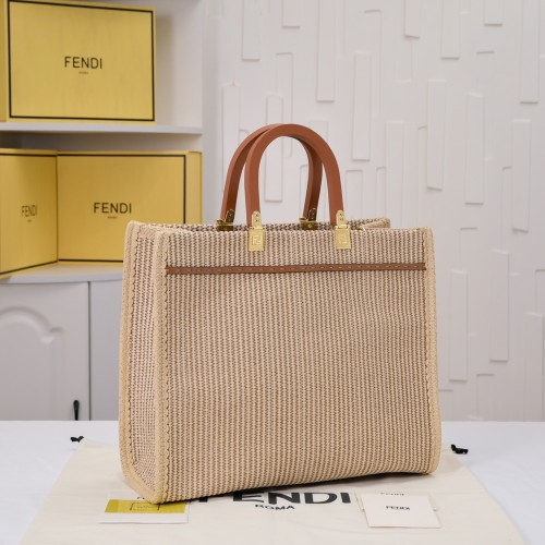 Sunshine Medium Tote Bag Beige straw 9914 LM042 31cm