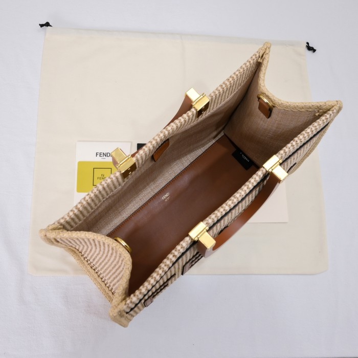 Sunshine Medium Tote Bag Beige straw 9914 LM042 31cm