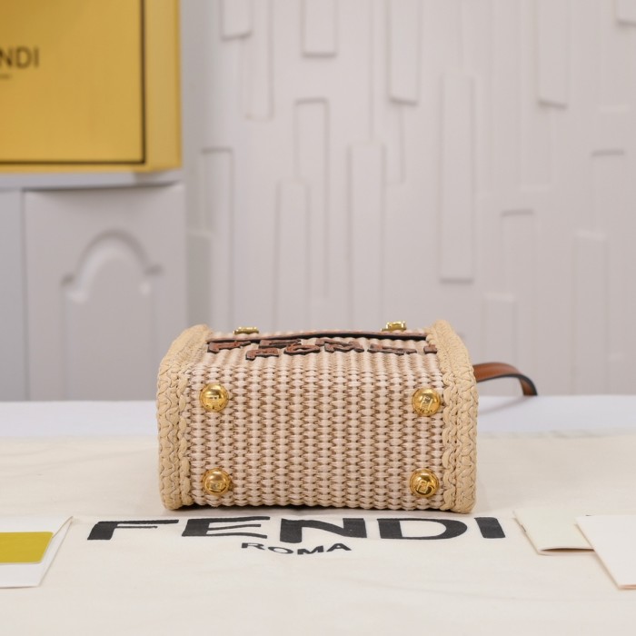 Sunshine Mini Tote Bag Beige straw 9916 LM061 13cm