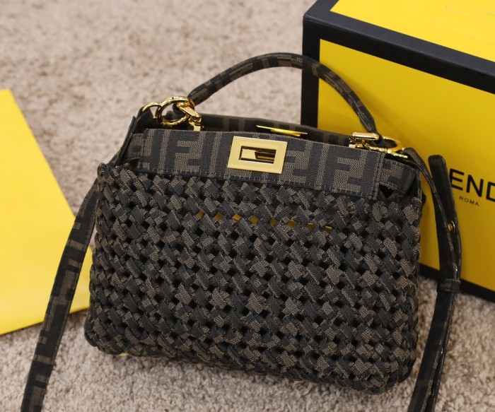 Peekaboo Mini Bag Black weave 2017 LM032 23cm
