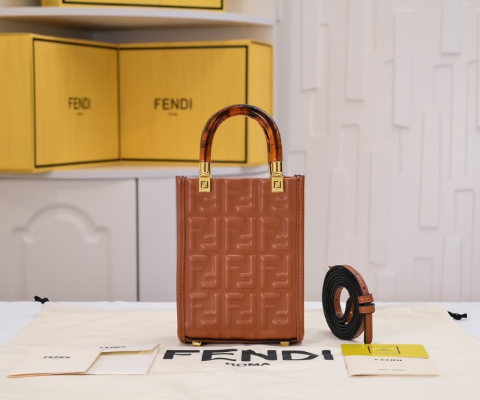 Sunshine Mini Tote Bag Brown 3370 LM041 13cm