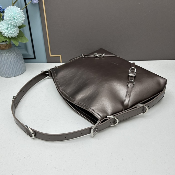 Medium Voyou Bag Coffee V666 LM022 40cm